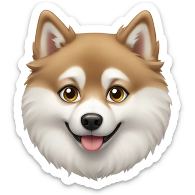 pomsky dog sticker