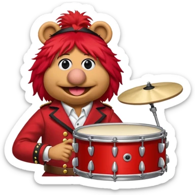 animal the drummer from the muppets sticker