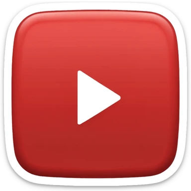 YouTube logo, simple and recognizable sticker
