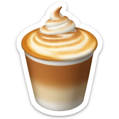 Realistic pumpkin latte sticker