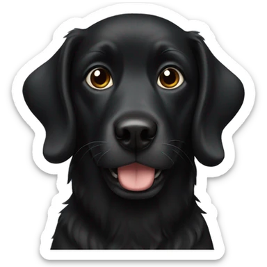 Black dog  sticker