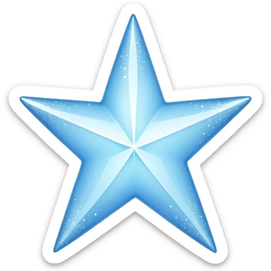 pale blue star sparkle sticker