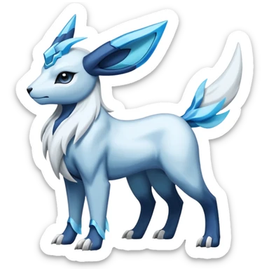 Absol-Cobalion-Glaceon-Suicune-Amaura-fusion sticker