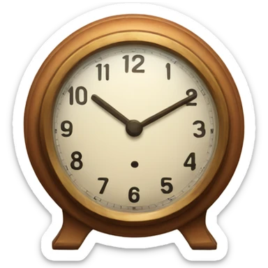 Cozy retro clock sticker