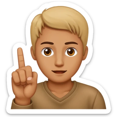 A dude doing a middle finger  sticker