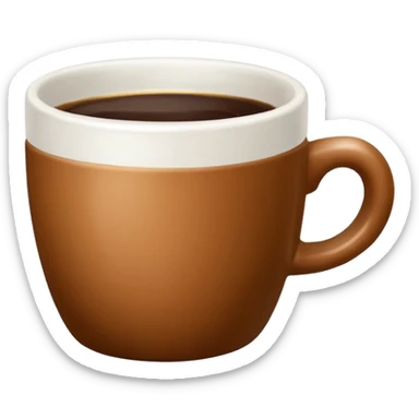 A coffee emoji very small sticker