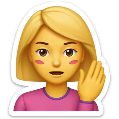 generate an emoji of a woman head smacking herself sticker