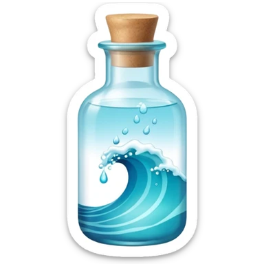 small aroma bottle with calm waves above sticker