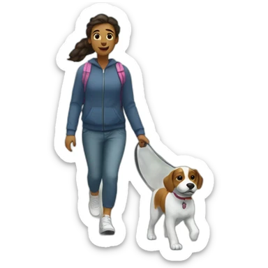 going for a walk sticker