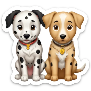 Dalmatian with a Belgium shepherd  sticker
