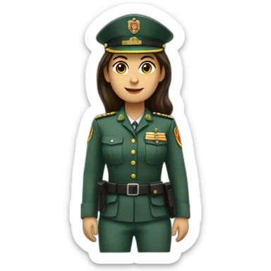 Mujer Guardia Civil española sticker