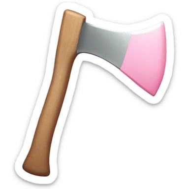 pastel pink axe sticker