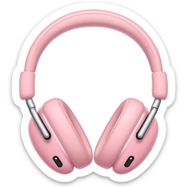 pink AirPods Max headphones with heart accents sticker