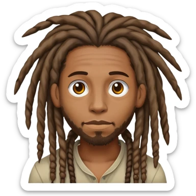 a male with dreads sticker
