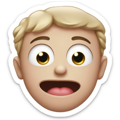 Heart eyes with drooling face sticker