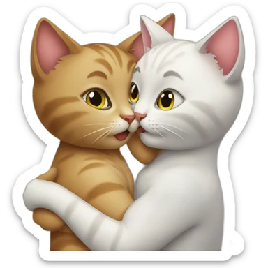 Cat kiss sticker