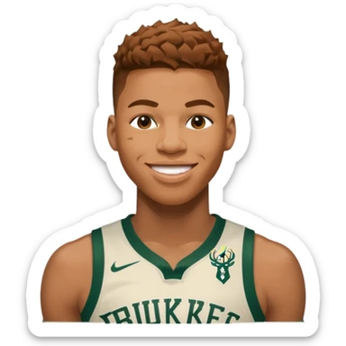 giannis smiling Milwaukee number 347 sticker