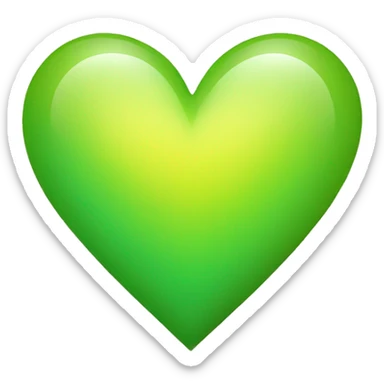 yellow-green heart sticker