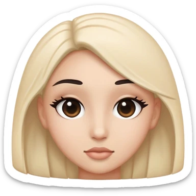 heart eyes but with black hearts sticker