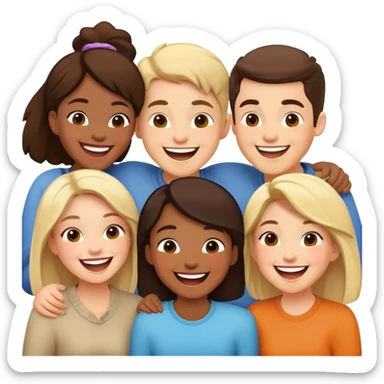 happy moments with friends sticker