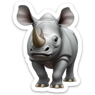 rhino with wings sticker