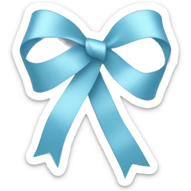 pale blue ribbon sticker