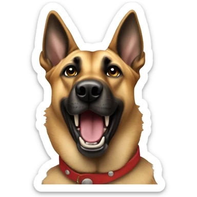 Malinois dog rockstar singer sticker