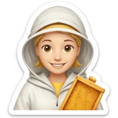 beekeeper white cloth sticker