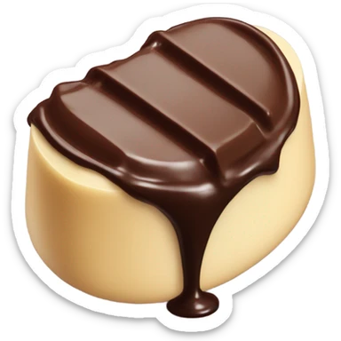 chocolate and vanilla quenelle sticker