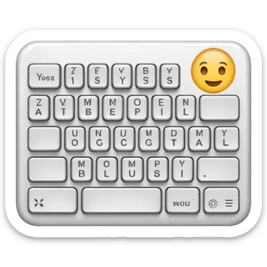 teclado, teclas resaltadas, estilo emoji de iPhone sticker