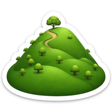 create a dnd style small_hill.png using 48x48 pixels size sticker