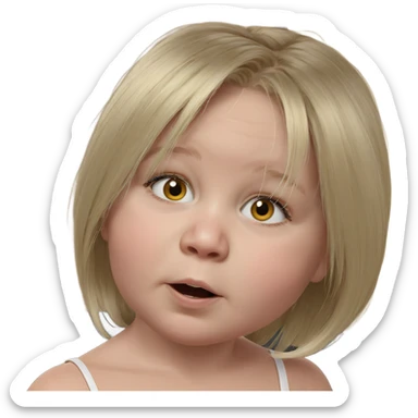 blonde girl in parody style sticker