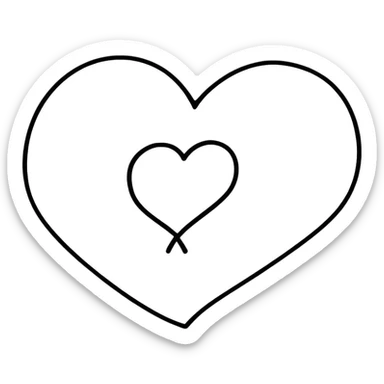 Wu-Tang Clan W symbol inside a heart sticker