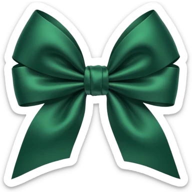 dark green bow sticker
