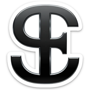 $ dollar black symbol sticker