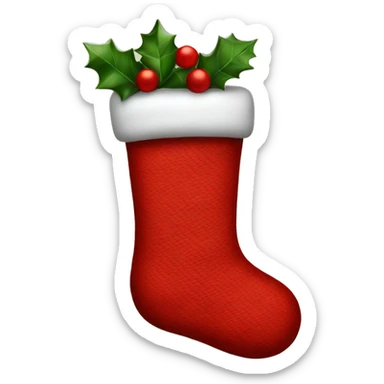 Red Christmas stocking sticker