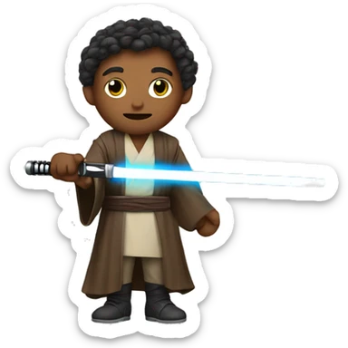 A Jedi with a lightsaber and a sing with the name TATSCHL on it  sticker