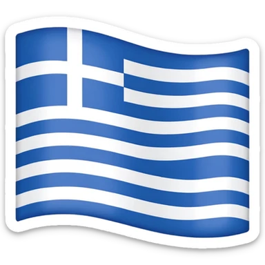Greece flag without blue stripes, only white stripes sticker