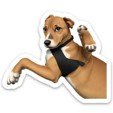 realistic dog looking at viewer sticker