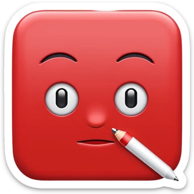 I want an emoji of "AI" in red writing sticker