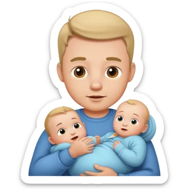 baby with dad sticker