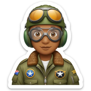 crocodile bomber pilot with goggles and a bomber jacket sticker
