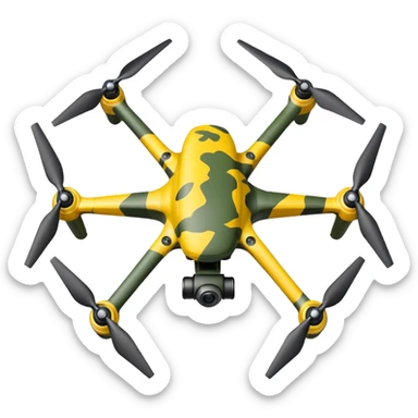 generate a realistic war fpv dron sticker
