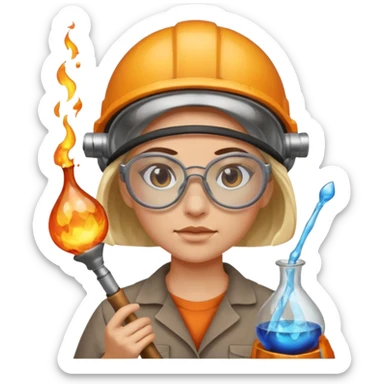 Glass Blower woman sticker