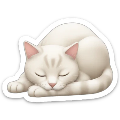 sleeping cats side view sticker