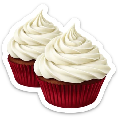 red velvet cupcakes with vanilla icing  sticker