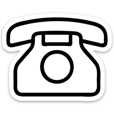 black telephone, vintage phone sticker