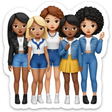 Katseye music group 6 members all girl 2 black girl 1 korean sticker