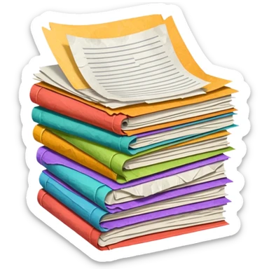 mac os mixed papers skeuomorphic sticker