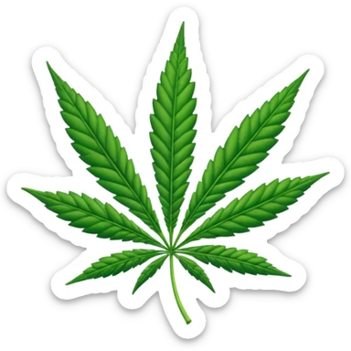 cannabis leaf sticker